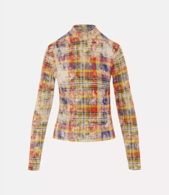 Bluză cu guler înalt LS