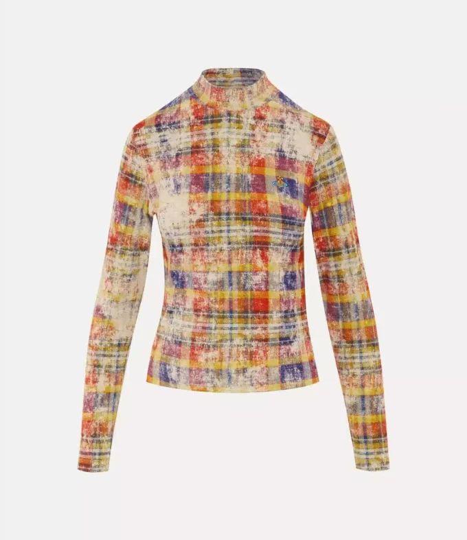 Bluză cu guler înalt LS