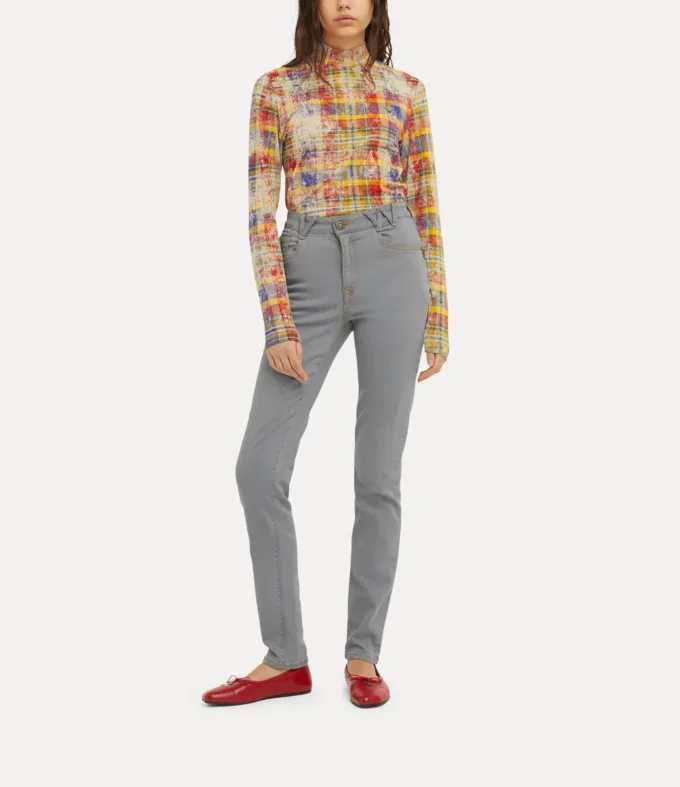 Bluză cu guler înalt LS