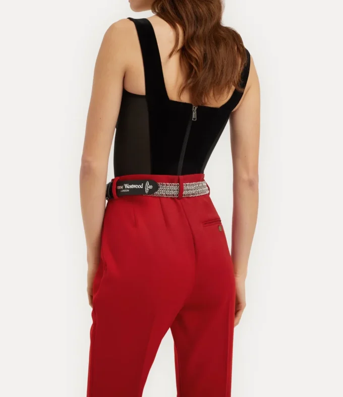 Curea din piele cu lanț