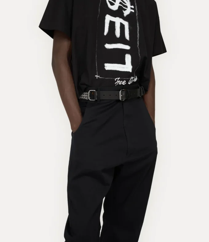 Curea din piele cu lanț