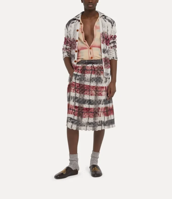 Fustă kilt cu tartan dublu