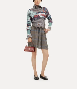 Top scurt Broken Fair Isle