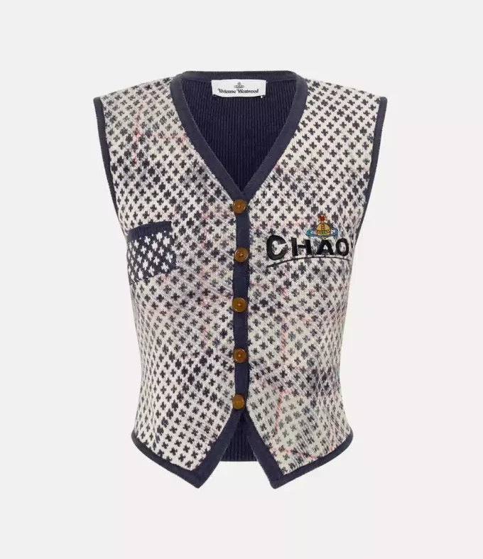 Vestă Distressed Tartan